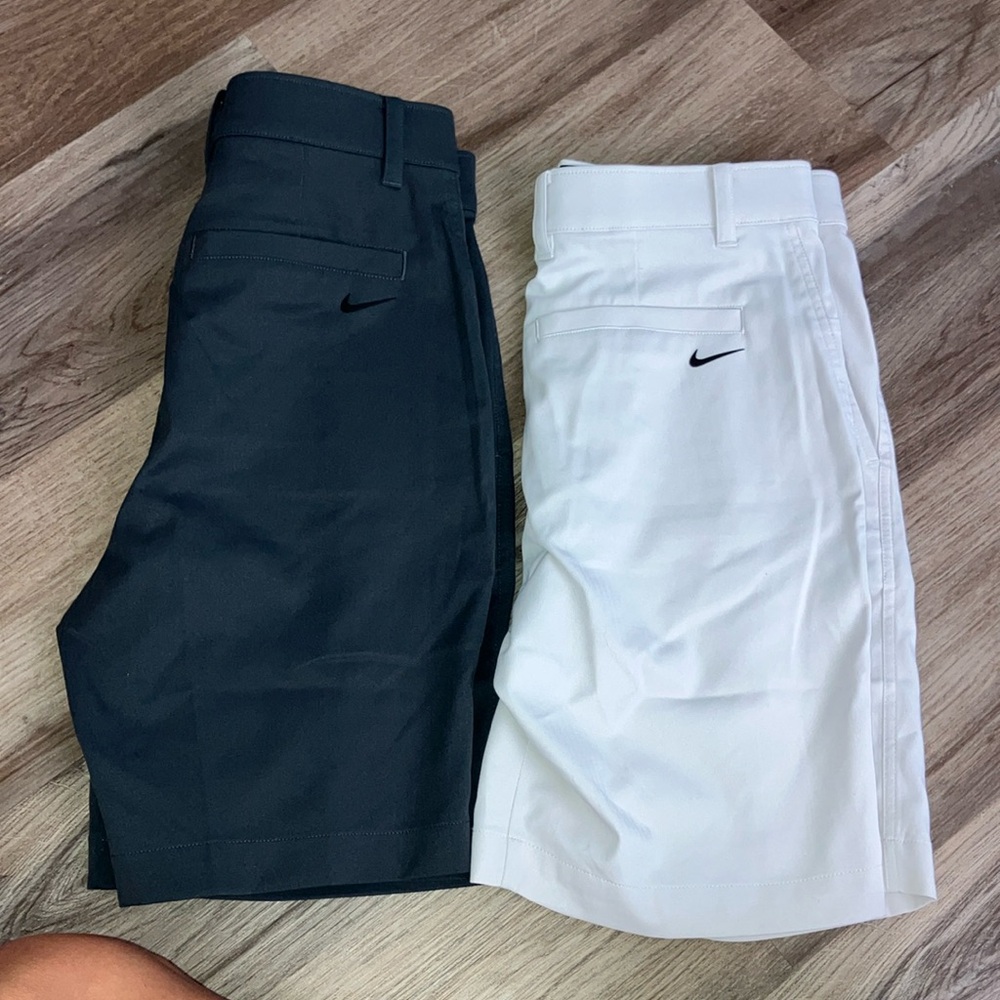 Nike Dark Grey and Off-White Shorts
